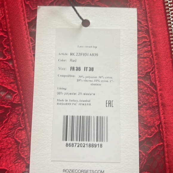 Rozie Corsets red corset - Picture 5 of 6